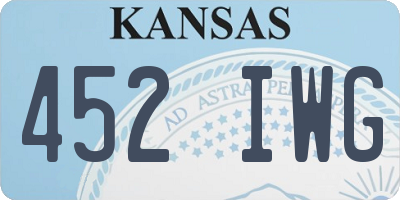 KS license plate 452IWG