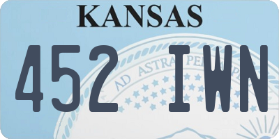 KS license plate 452IWN