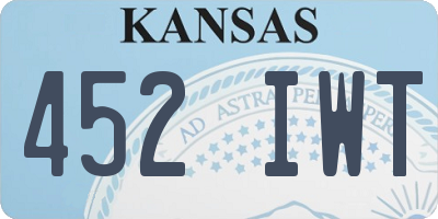 KS license plate 452IWT