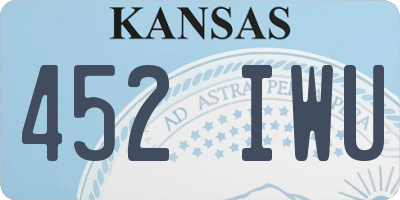 KS license plate 452IWU