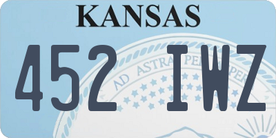 KS license plate 452IWZ