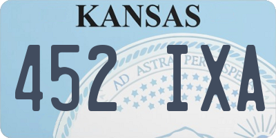 KS license plate 452IXA