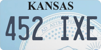 KS license plate 452IXE