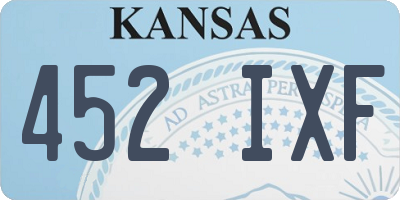 KS license plate 452IXF