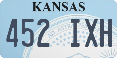 KS license plate 452IXH