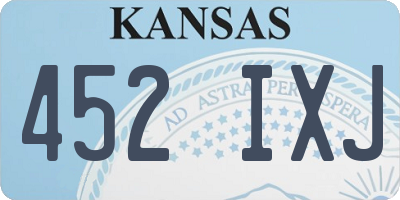 KS license plate 452IXJ