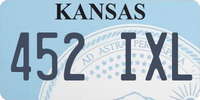 KS license plate 452IXL