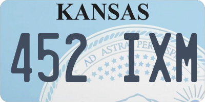 KS license plate 452IXM