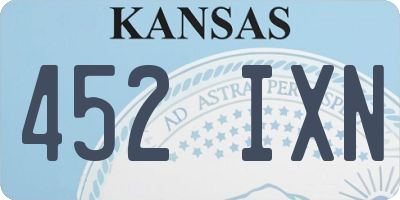 KS license plate 452IXN