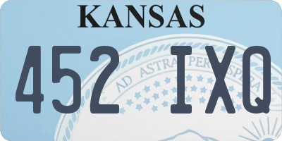 KS license plate 452IXQ