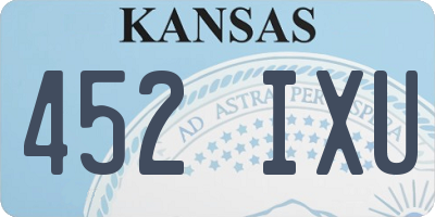 KS license plate 452IXU