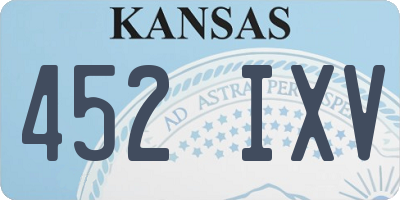 KS license plate 452IXV