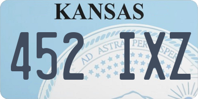 KS license plate 452IXZ