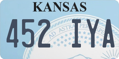 KS license plate 452IYA