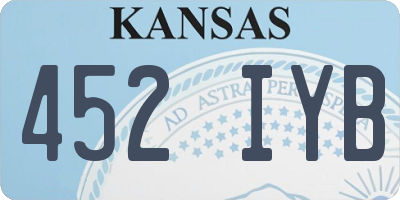 KS license plate 452IYB