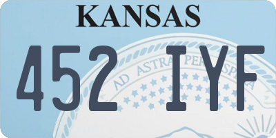 KS license plate 452IYF