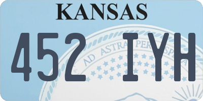 KS license plate 452IYH