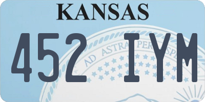 KS license plate 452IYM