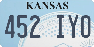 KS license plate 452IYO