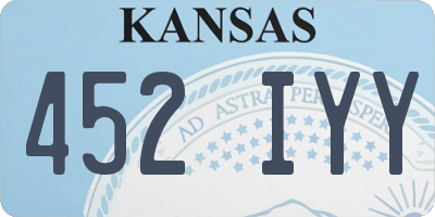 KS license plate 452IYY