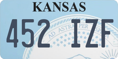 KS license plate 452IZF
