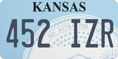 KS license plate 452IZR