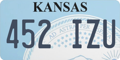 KS license plate 452IZU
