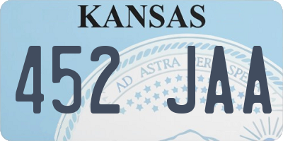 KS license plate 452JAA