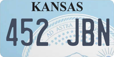 KS license plate 452JBN
