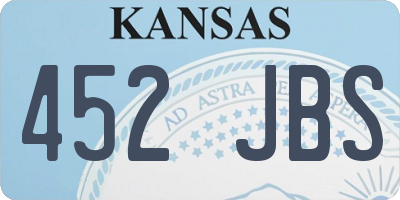 KS license plate 452JBS