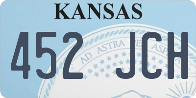 KS license plate 452JCH