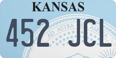KS license plate 452JCL