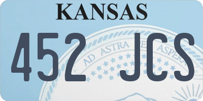 KS license plate 452JCS