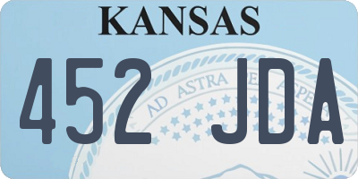 KS license plate 452JDA