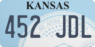 KS license plate 452JDL