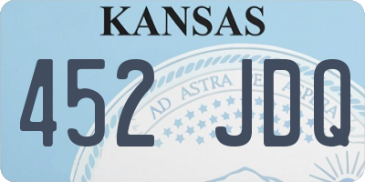 KS license plate 452JDQ