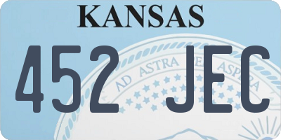 KS license plate 452JEC