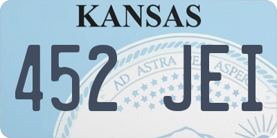 KS license plate 452JEI
