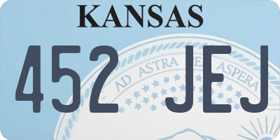 KS license plate 452JEJ