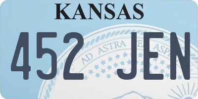 KS license plate 452JEN