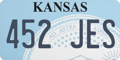 KS license plate 452JES