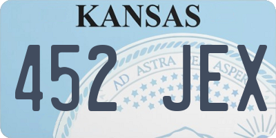 KS license plate 452JEX