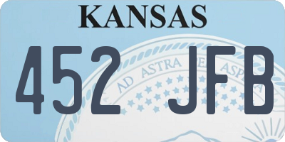 KS license plate 452JFB