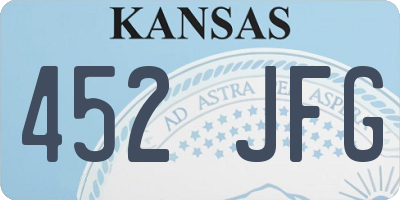 KS license plate 452JFG