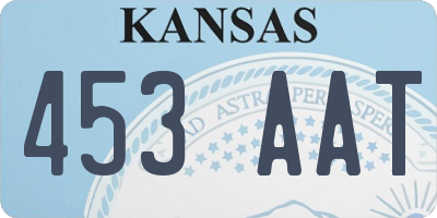 KS license plate 453AAT