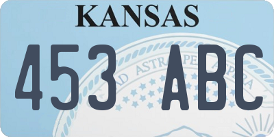 KS license plate 453ABC