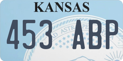 KS license plate 453ABP