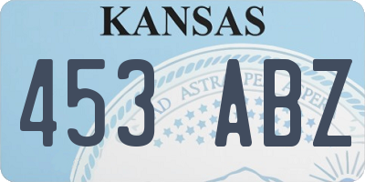 KS license plate 453ABZ