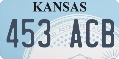 KS license plate 453ACB