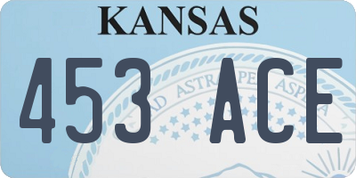 KS license plate 453ACE